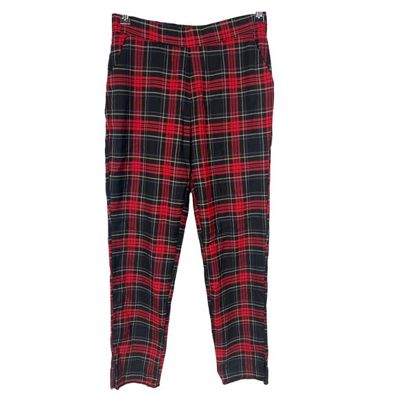 Zara TRF Collection Plaid Pants *Dimensions in Picture* Elastic Waist - Picture 1 of 7